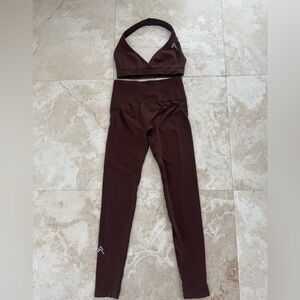 Oner Active Brown Leggings and Top Set
